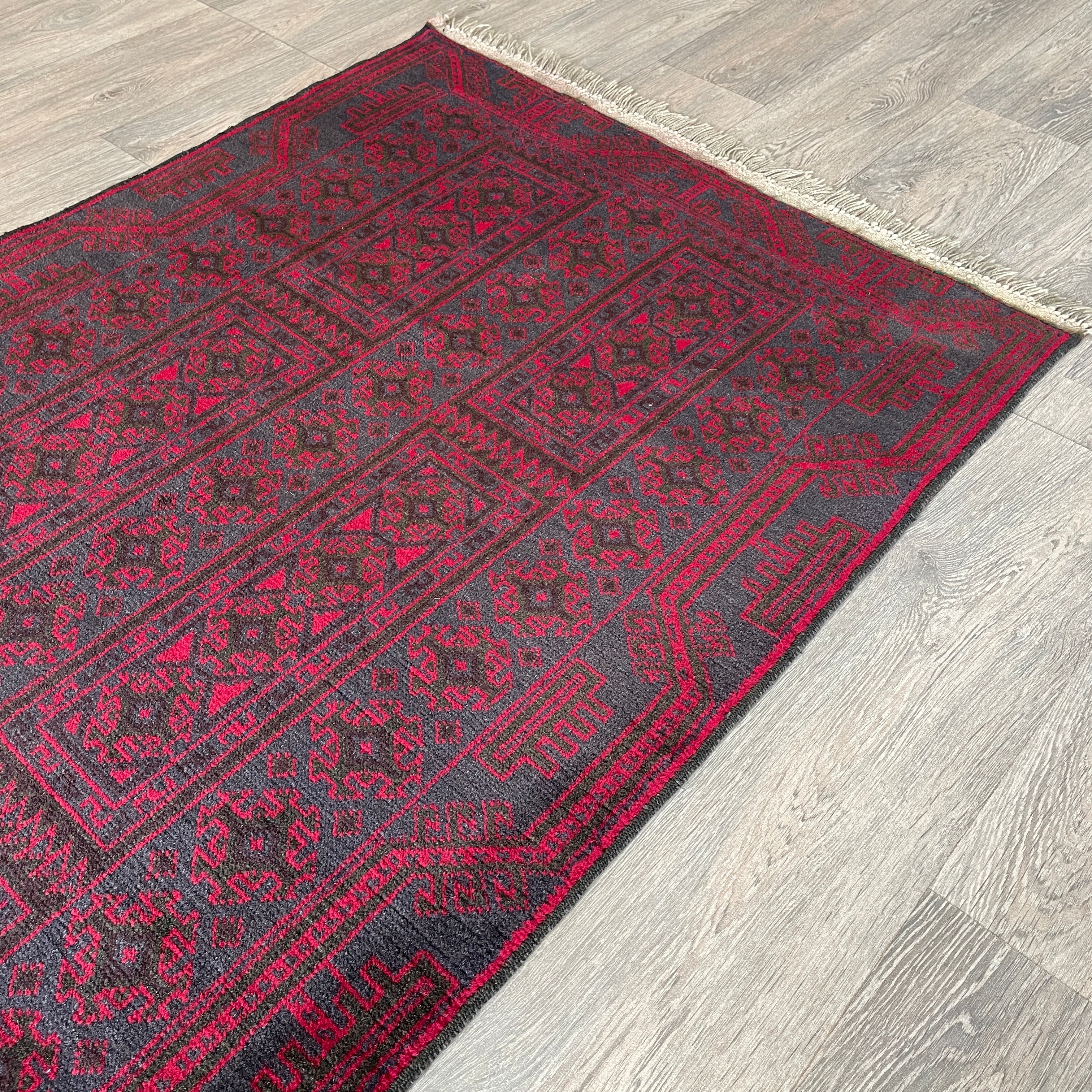 157 x 90 cm | Afghan Herati Baluch Rug (Old 1980) - Khorasan Rugs