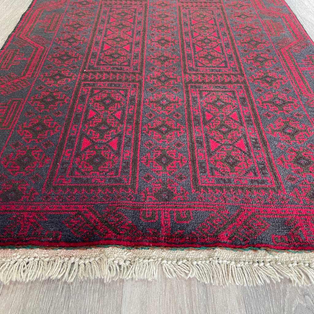 157 x 90 cm | Afghan Herati Baluch Rug (Old 1980) - Khorasan Rugs