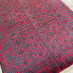 157 x 90 cm | Afghan Herati Baluch Rug (Old 1980) - Khorasan Rugs