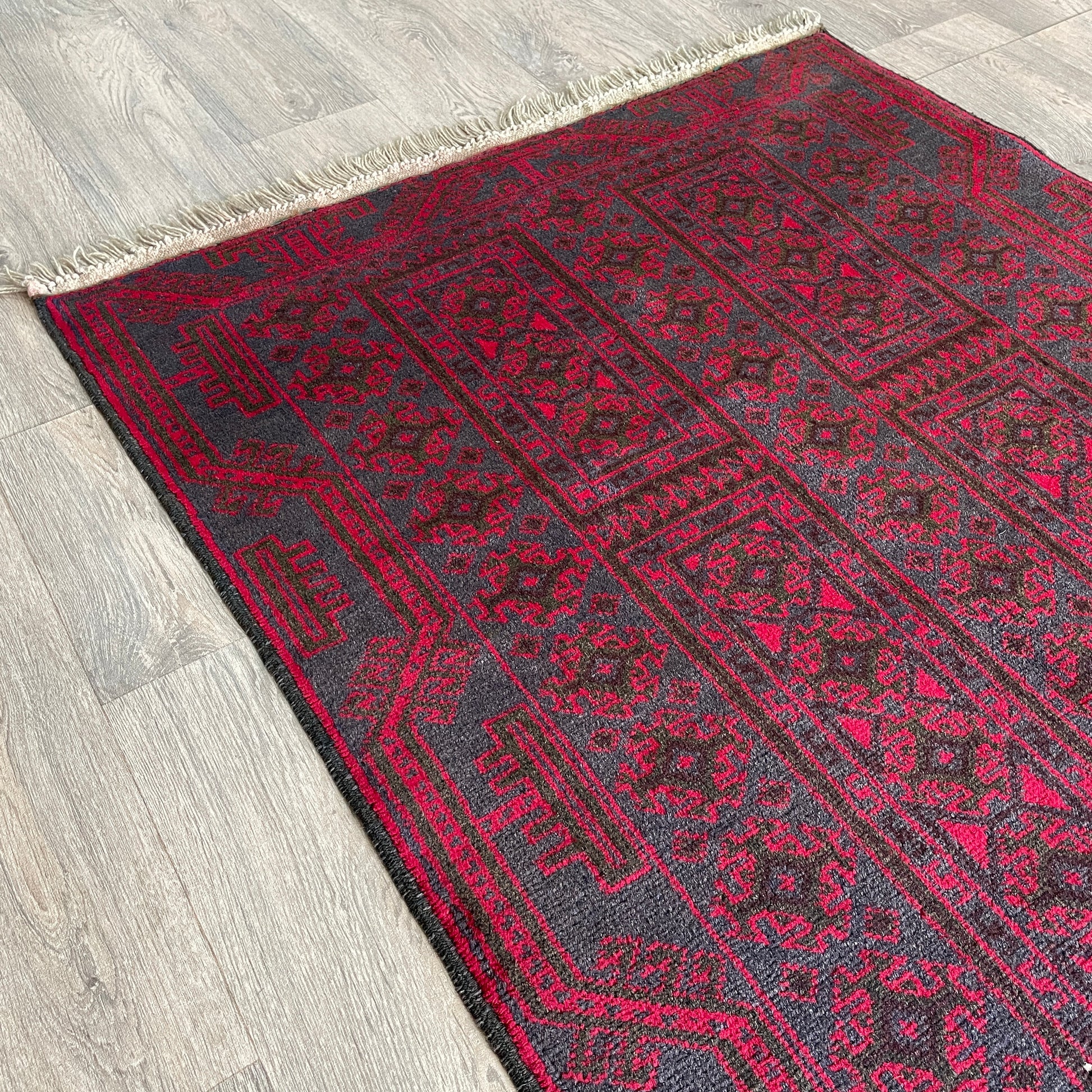 157 x 90 cm | Afghan Herati Baluch Rug (Old 1980)
