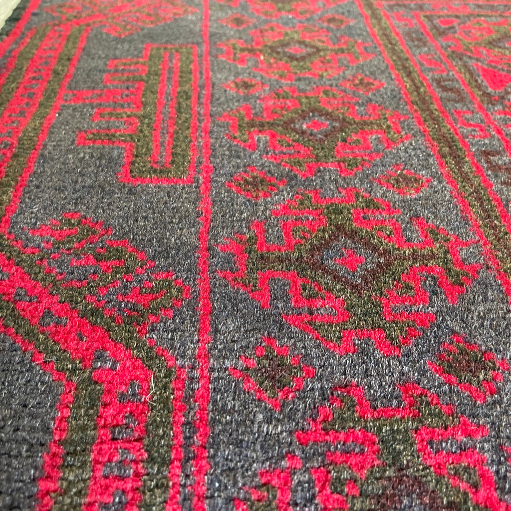 157 x 90 cm | Afghan Herati Baluch Rug (Old 1980) - Khorasan Rugs