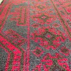 157 x 90 cm | Afghan Herati Baluch Rug (Old 1980) - Khorasan Rugs
