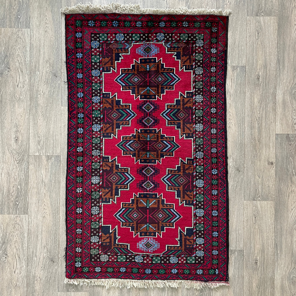 150 x 86 cm | Afghan Herati Baluch Rug (Old 1980)