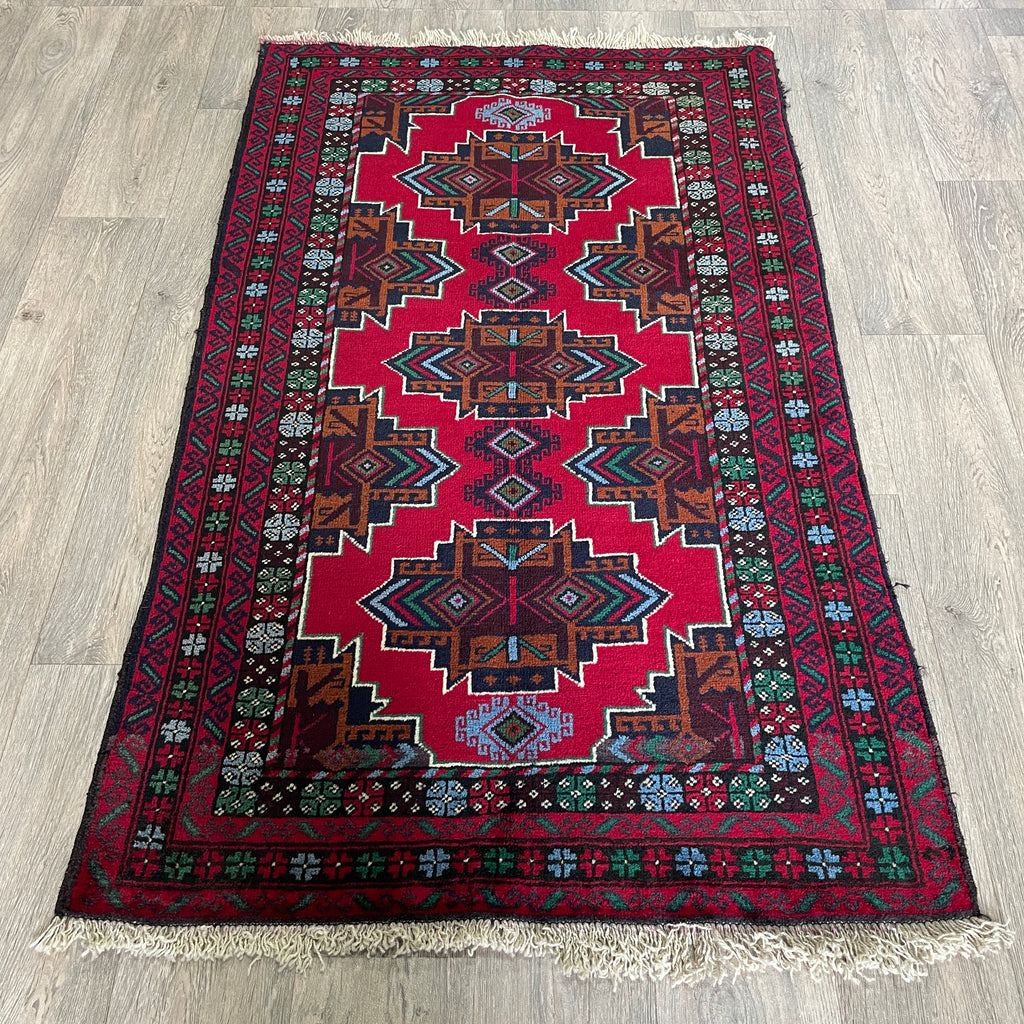 150 x 86 cm | Afghan Herati Baluch Rug (Old 1980)