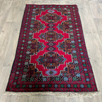 150 x 86 cm | Afghan Herati Baluch Rug (Old 1980) - Khorasan Rugs