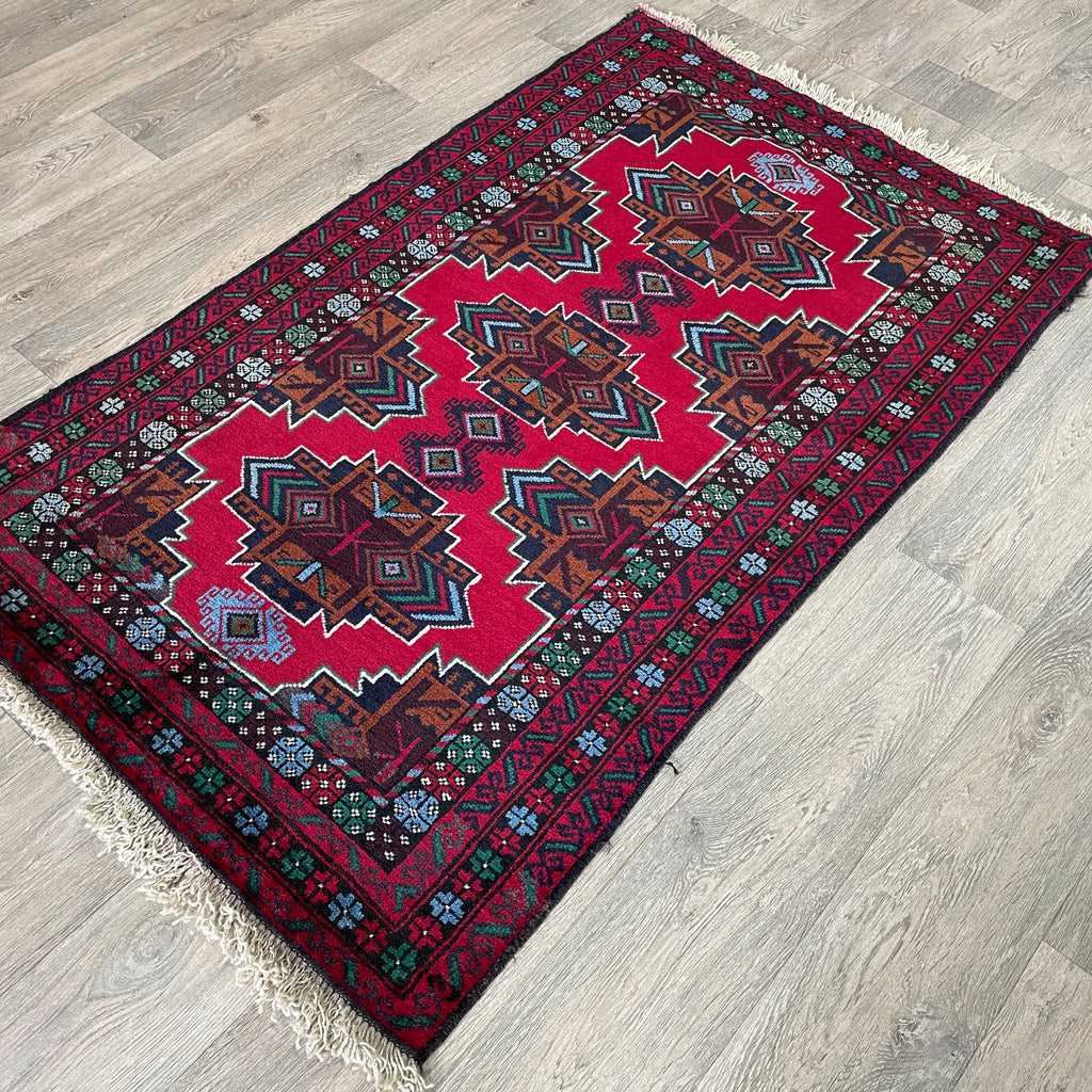 150 x 86 cm | Afghan Herati Baluch Rug (Old 1980)