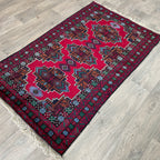 150 x 86 cm | Afghan Herati Baluch Rug (Old 1980) - Khorasan Rugs