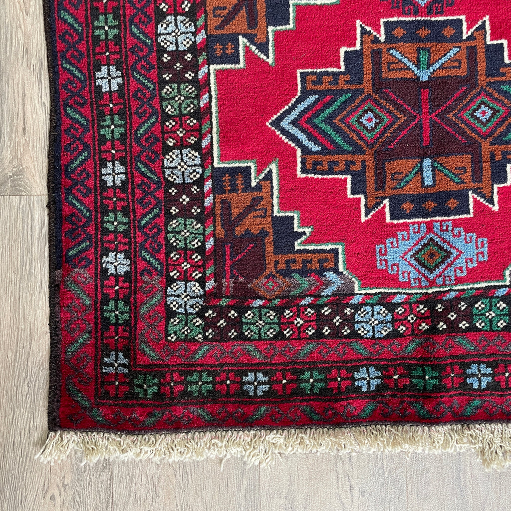 150 x 86 cm | Afghan Herati Baluch Rug (Old 1980)