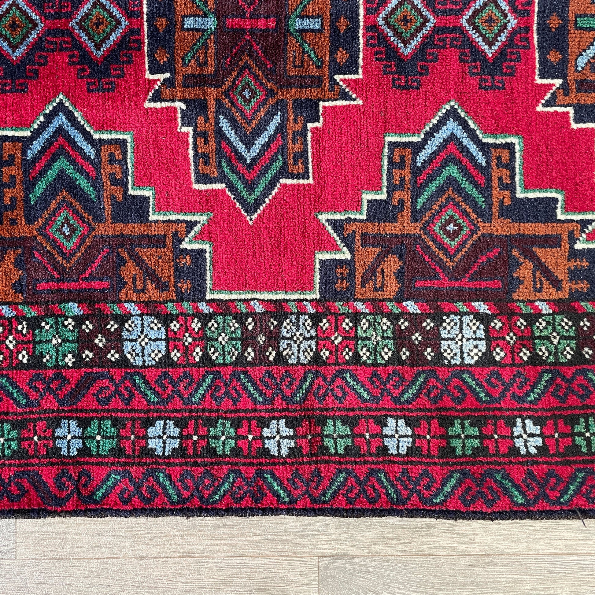 150 x 86 cm | Afghan Herati Baluch Rug (Old 1980)