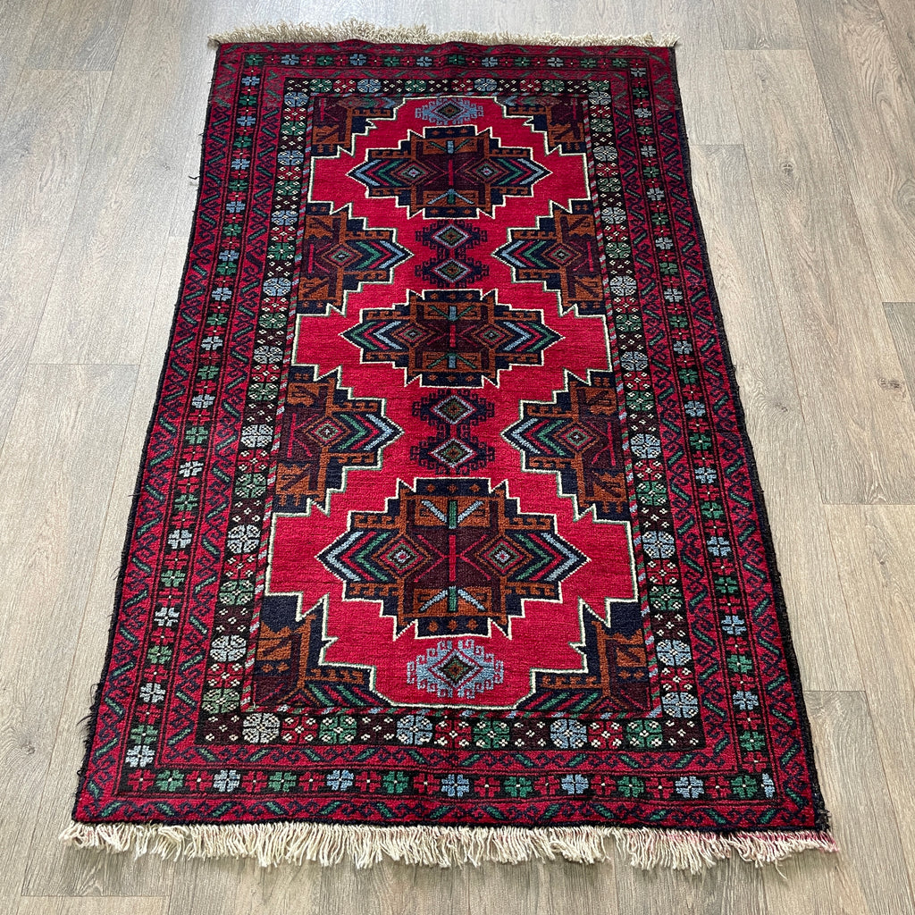 150 x 86 cm | Afghan Herati Baluch Rug (Old 1980)