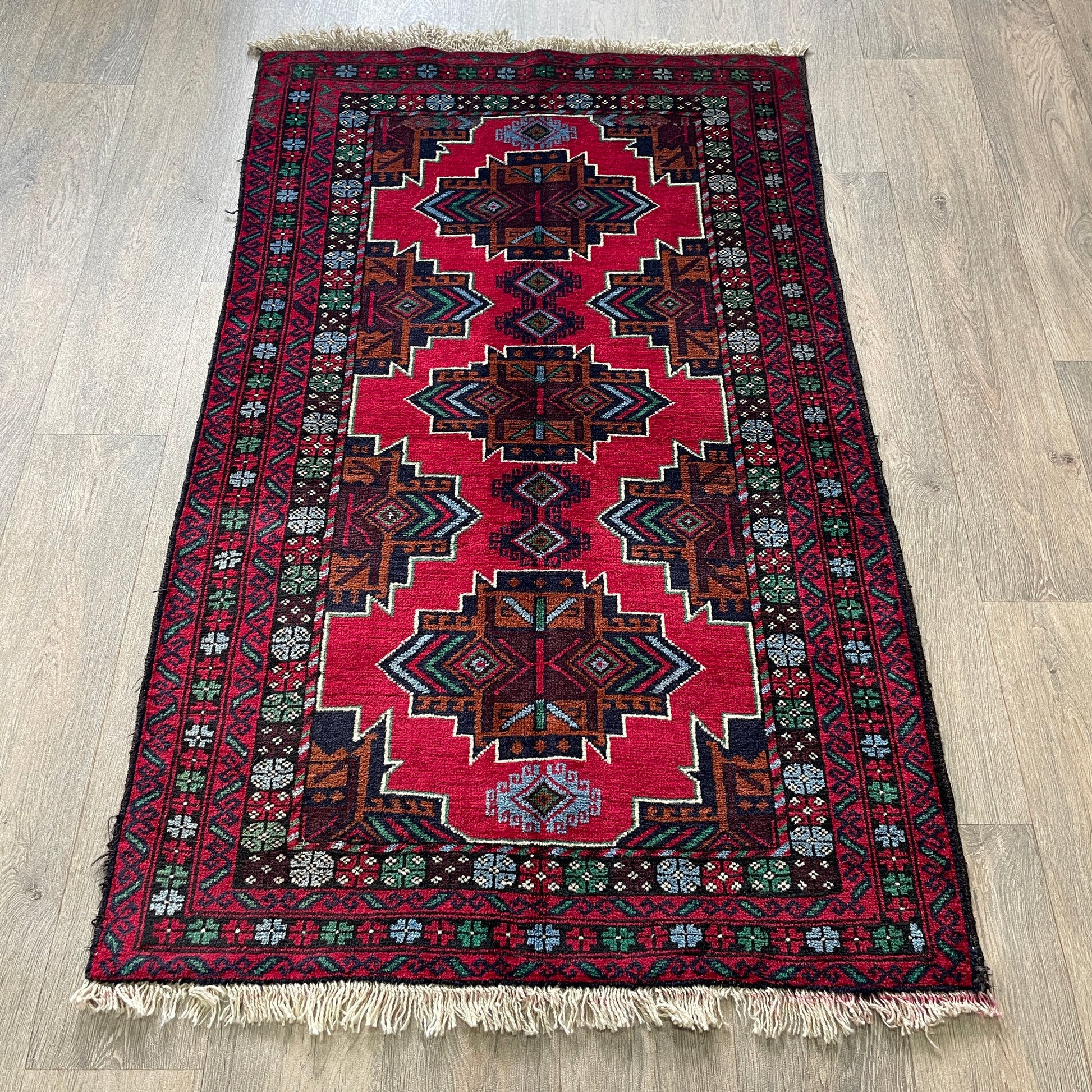 150 x 86 cm | Afghan Herati Baluch Rug (Old 1980)