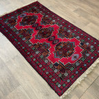 150 x 86 cm | Afghan Herati Baluch Rug (Old 1980) - Khorasan Rugs