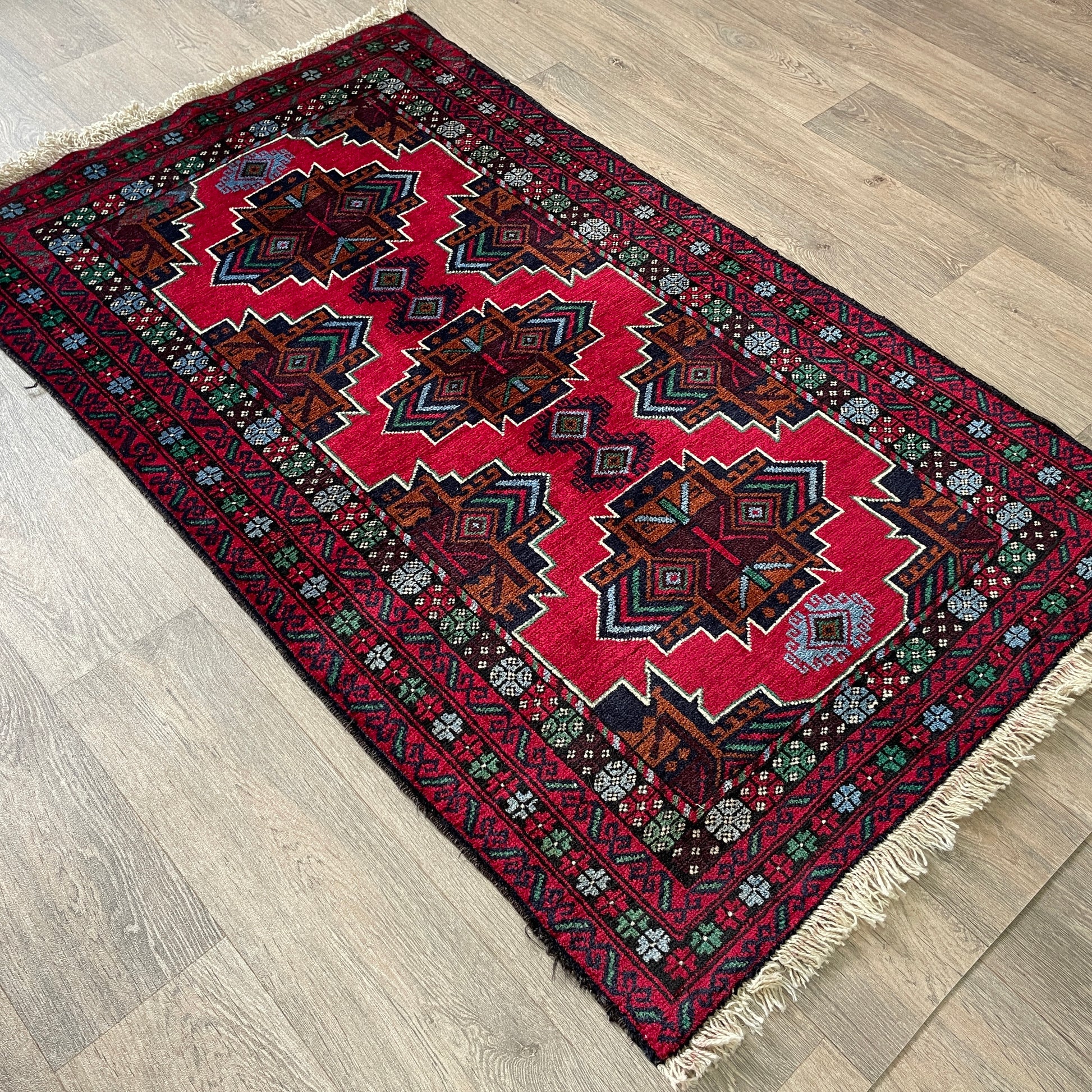 150 x 86 cm | Afghan Herati Baluch Rug (Old 1980)