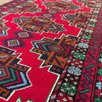 150 x 86 cm | Afghan Herati Baluch Rug (Old 1980) - Khorasan Rugs