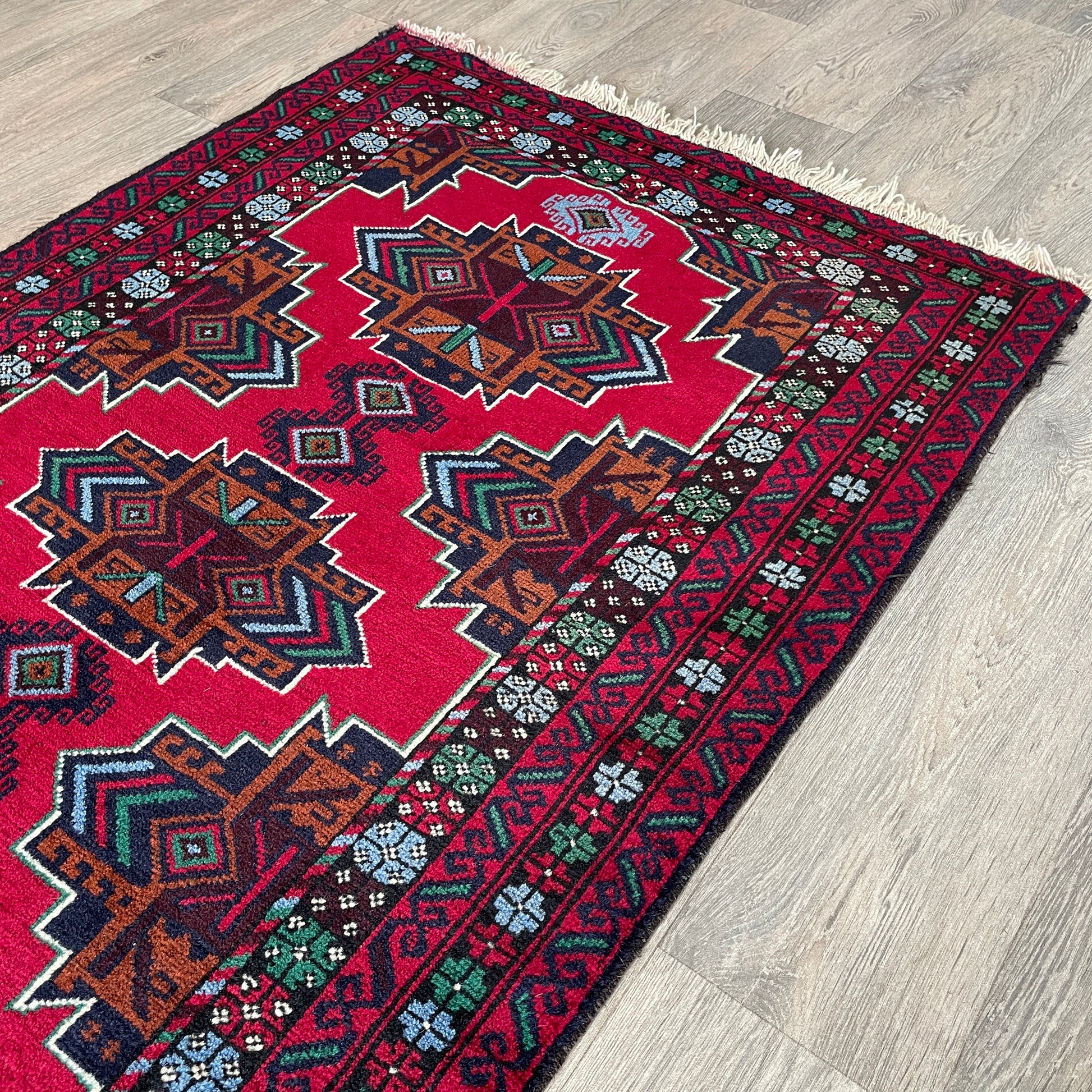 150 x 86 cm | Afghan Herati Baluch Rug (Old 1980)