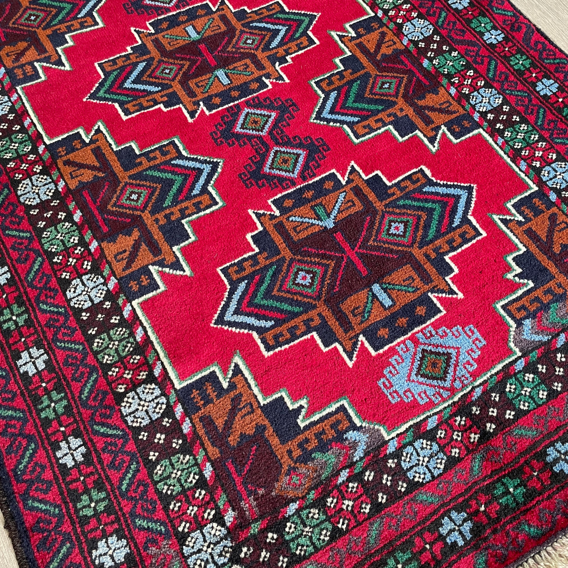 150 x 86 cm | Afghan Herati Baluch Rug (Old 1980)