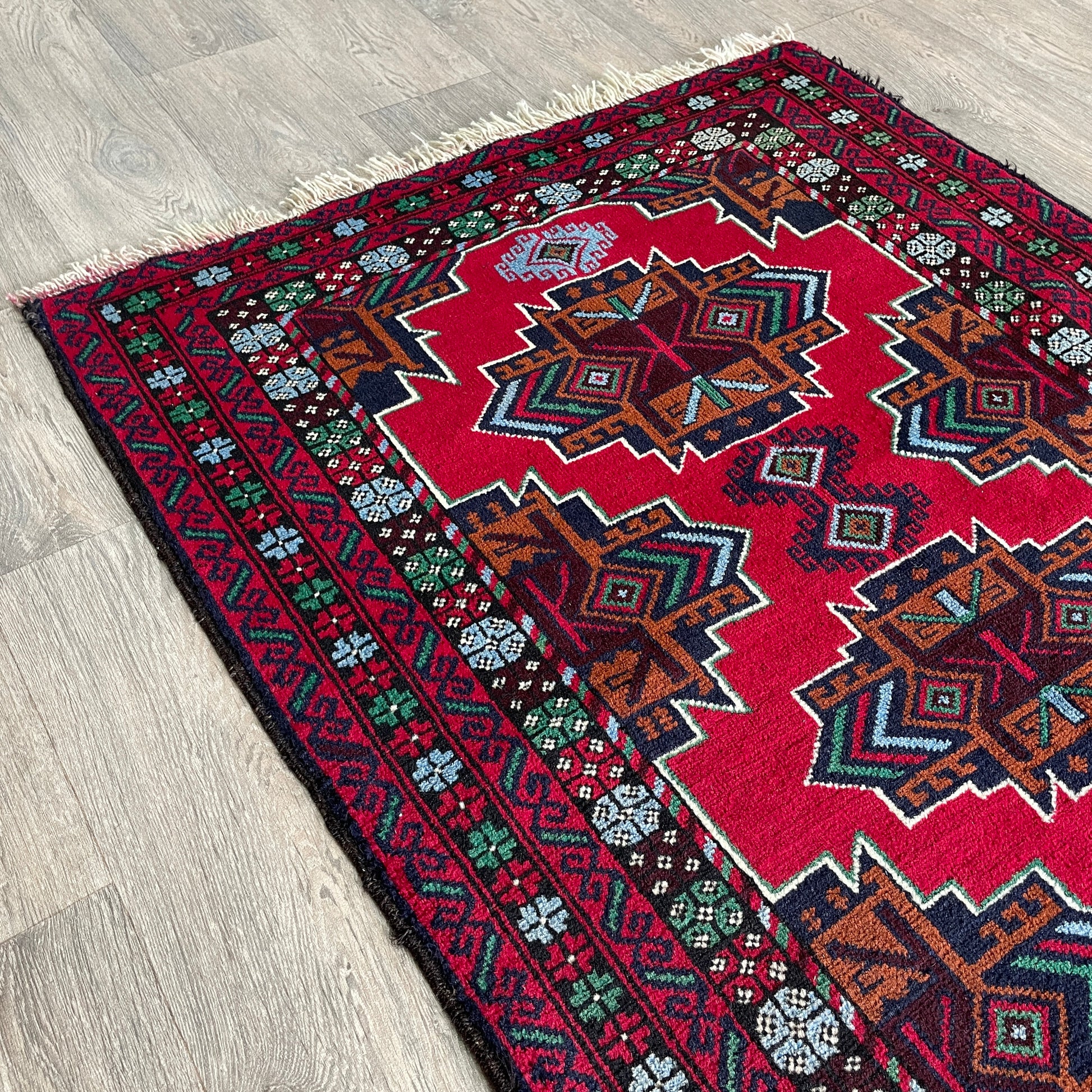150 x 86 cm | Afghan Herati Baluch Rug (Old 1980)