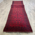 414 x 97 cm | Afghan Ersari Runner (Old 1970) - Khorasan Rugs
