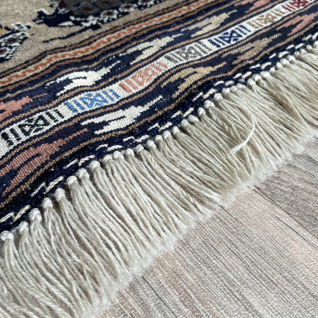 Vintage Afghan War Rug c. 1980