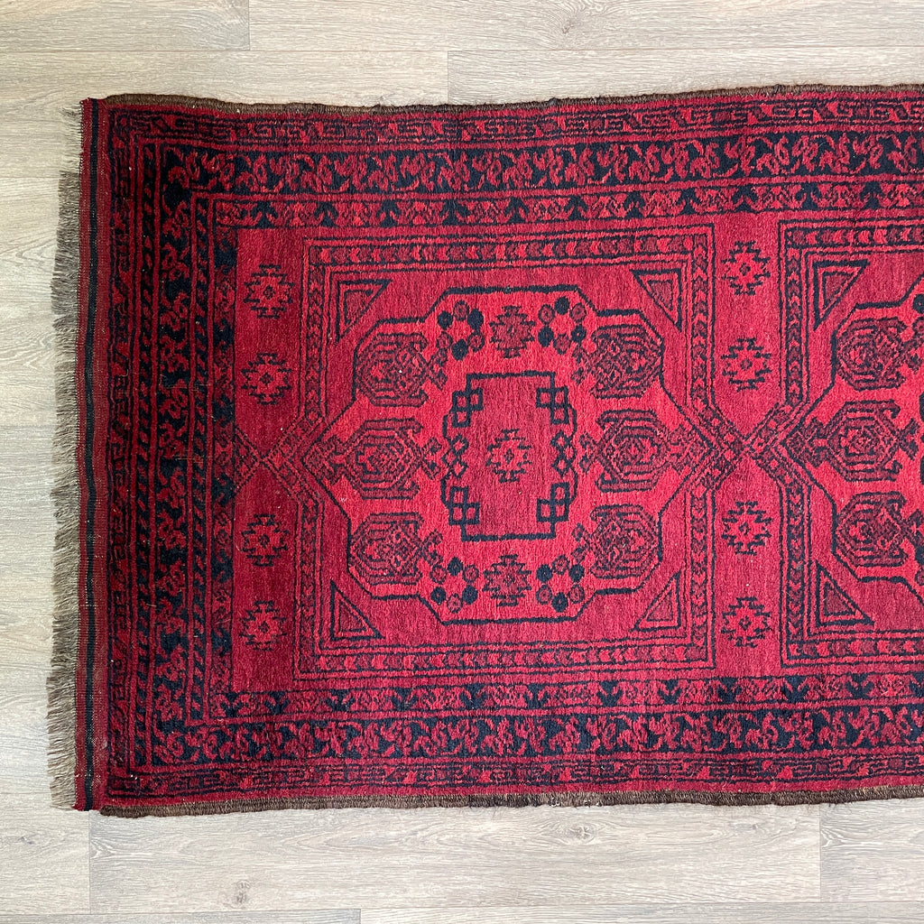414 x 97 cm | Afghan Ersari Runner (Old 1970)