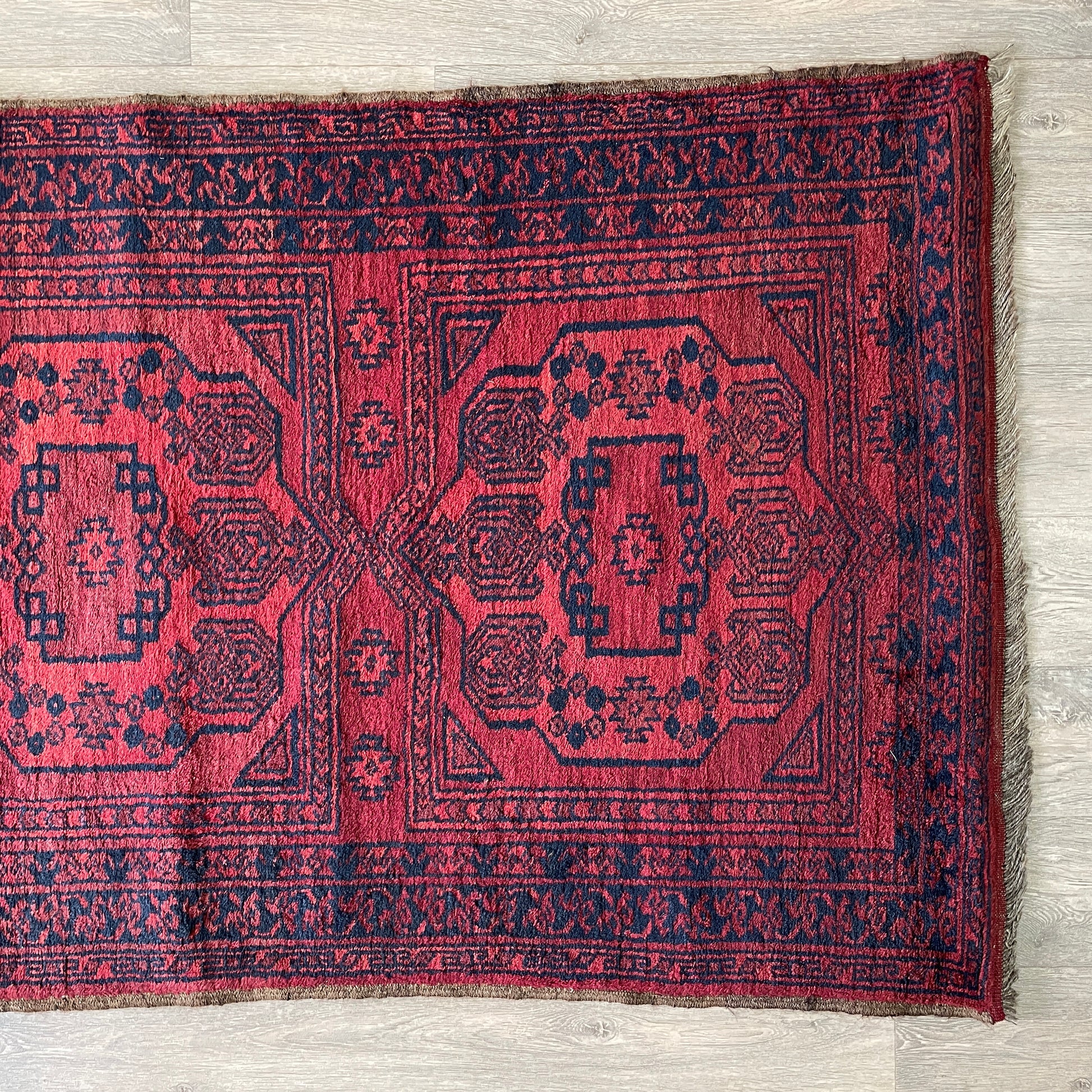 414 x 97 cm | Afghan Ersari Runner (Old 1970)