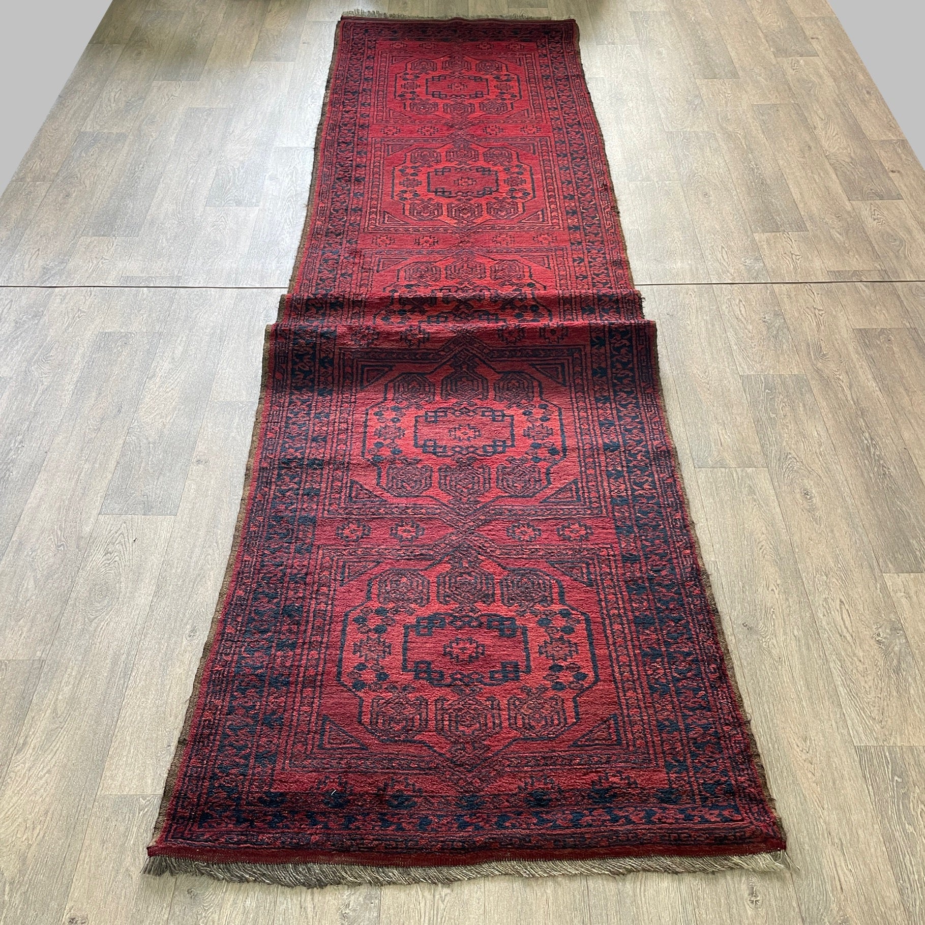 414 x 97 cm | Afghan Ersari Runner (Old 1970)