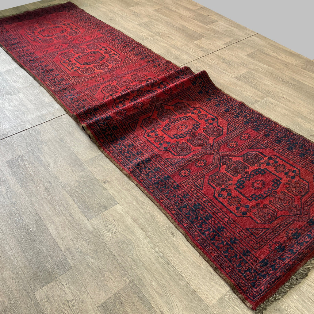 414 x 97 cm | Afghan Ersari Runner (Old 1970)