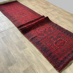 414 x 97 cm | Afghan Ersari Runner (Old 1970) - Khorasan Rugs