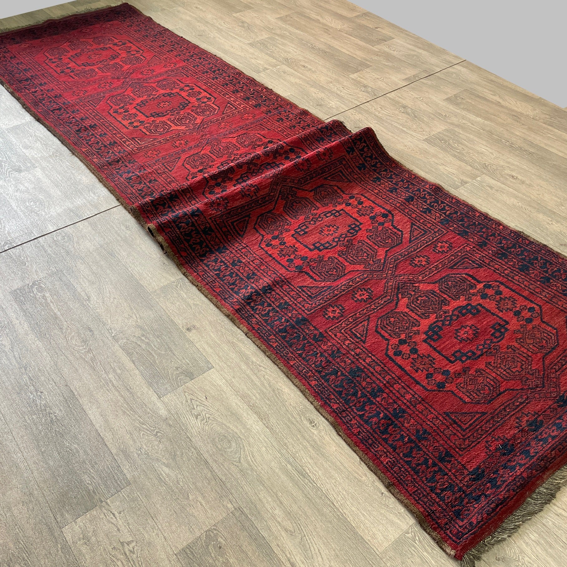 414 x 97 cm | Afghan Ersari Runner (Old 1970)