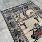 Vintage Afghan War Rug c. 1980