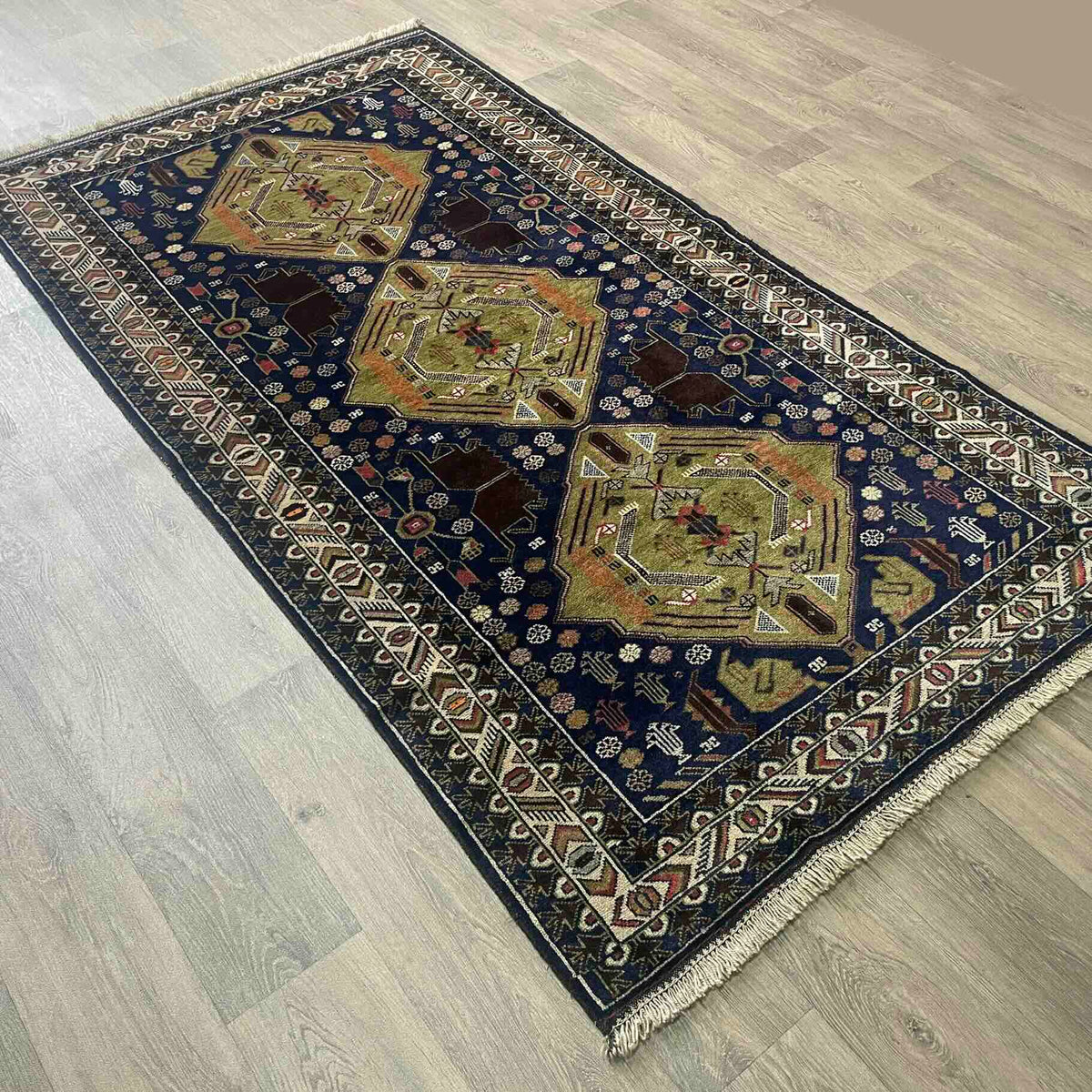Vintage Afghan 'Sarkhat' Baluch Rug c. 1970