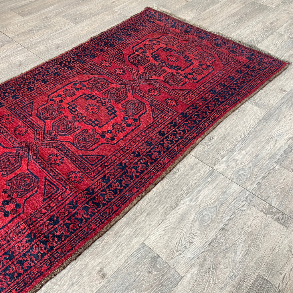 414 x 97 cm | Afghan Ersari Runner (Old 1970)