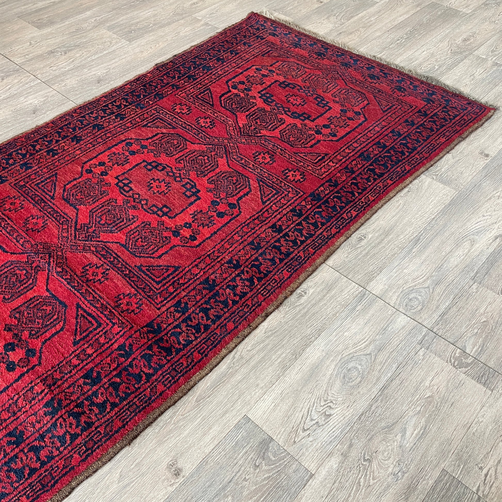 414 x 97 cm | Afghan Ersari Runner (Old 1970)
