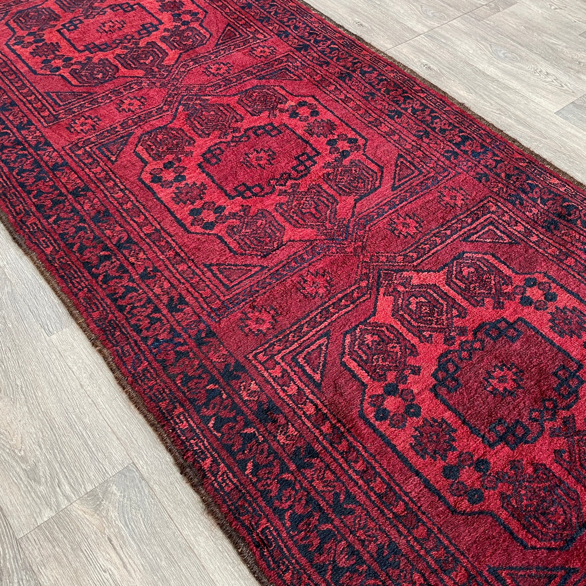 414 x 97 cm | Afghan Ersari Runner (Old 1970)