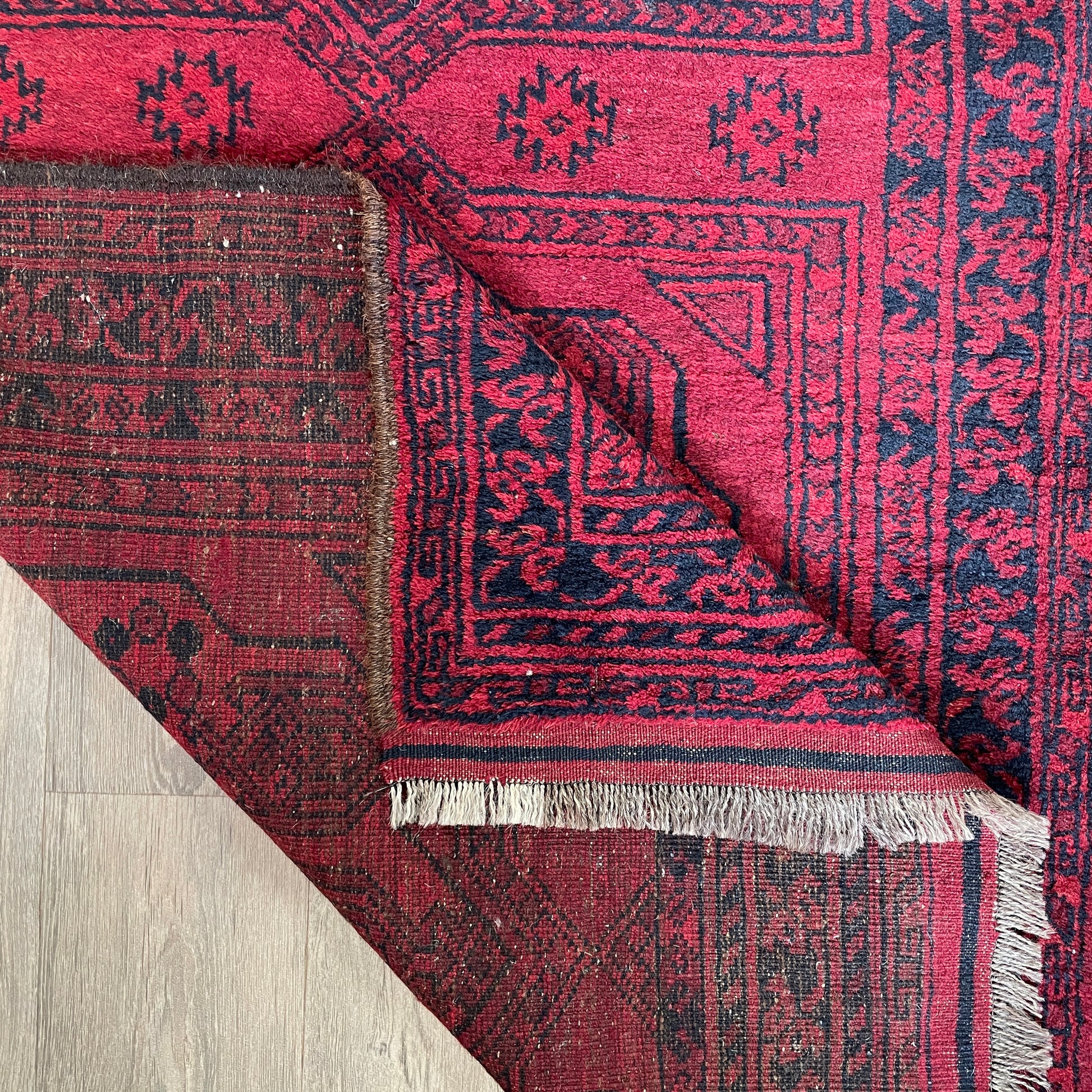 414 x 97 cm | Afghan Ersari Runner (Old 1970)