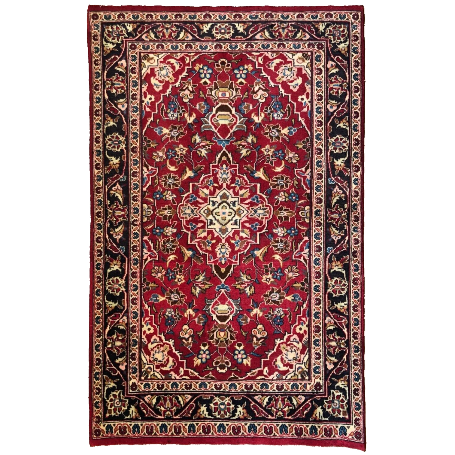 Old Persian Kashan Rug c. 1980
