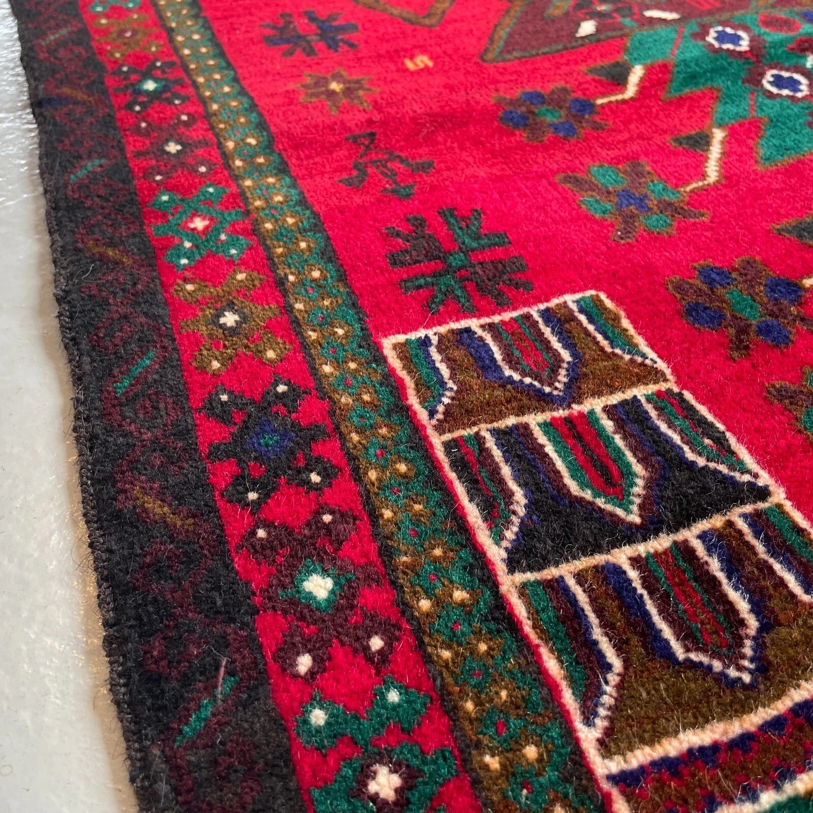 Afghan Herati Baluch Rug (Old 1980)