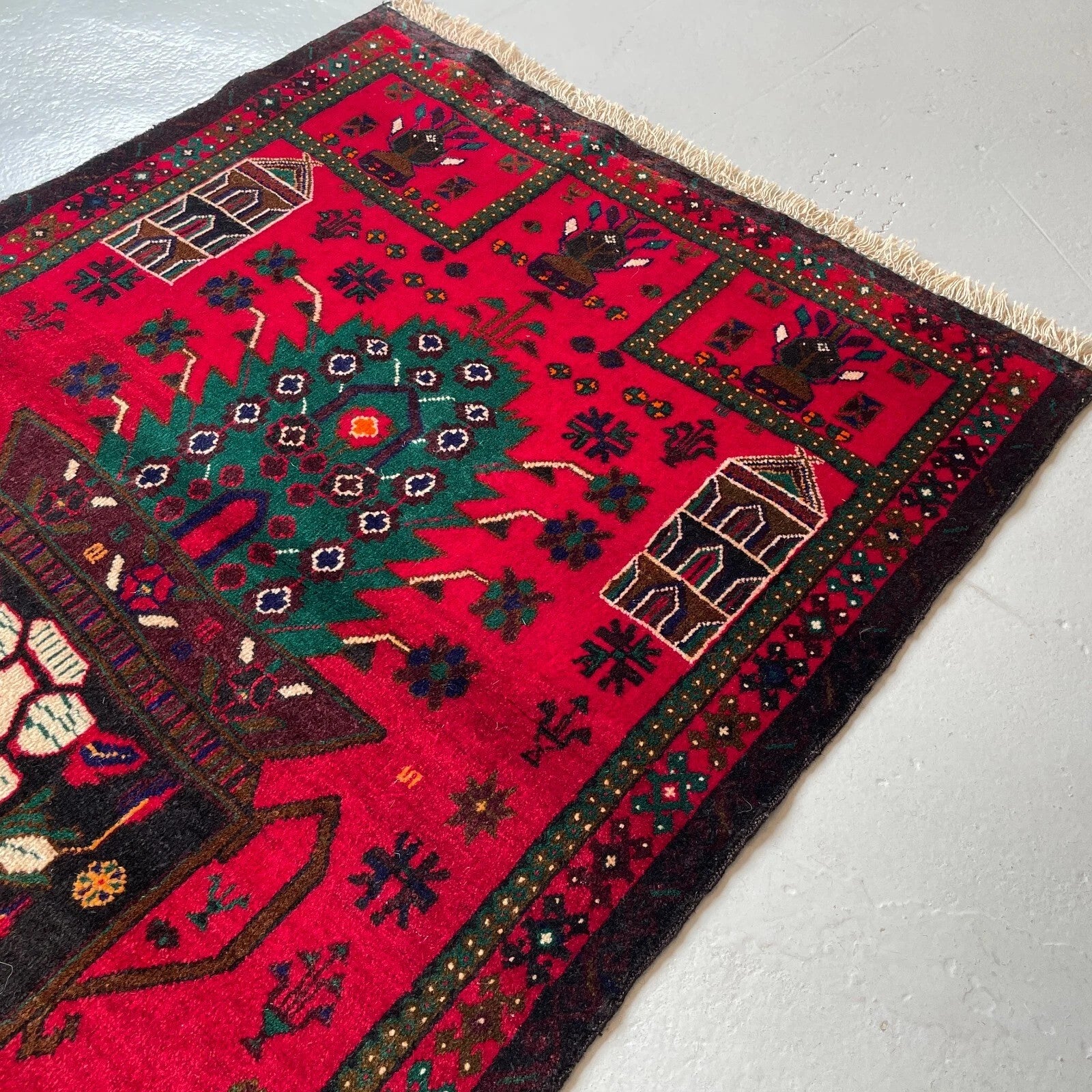 Afghan Herati Baluch Rug (Old 1980)