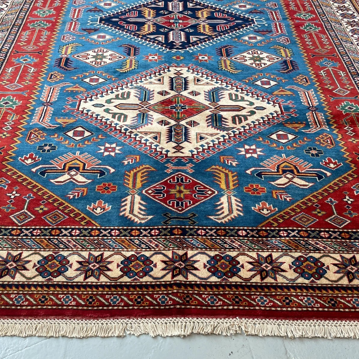 303 x 216 cm | Afghan Super Kazak Rug
