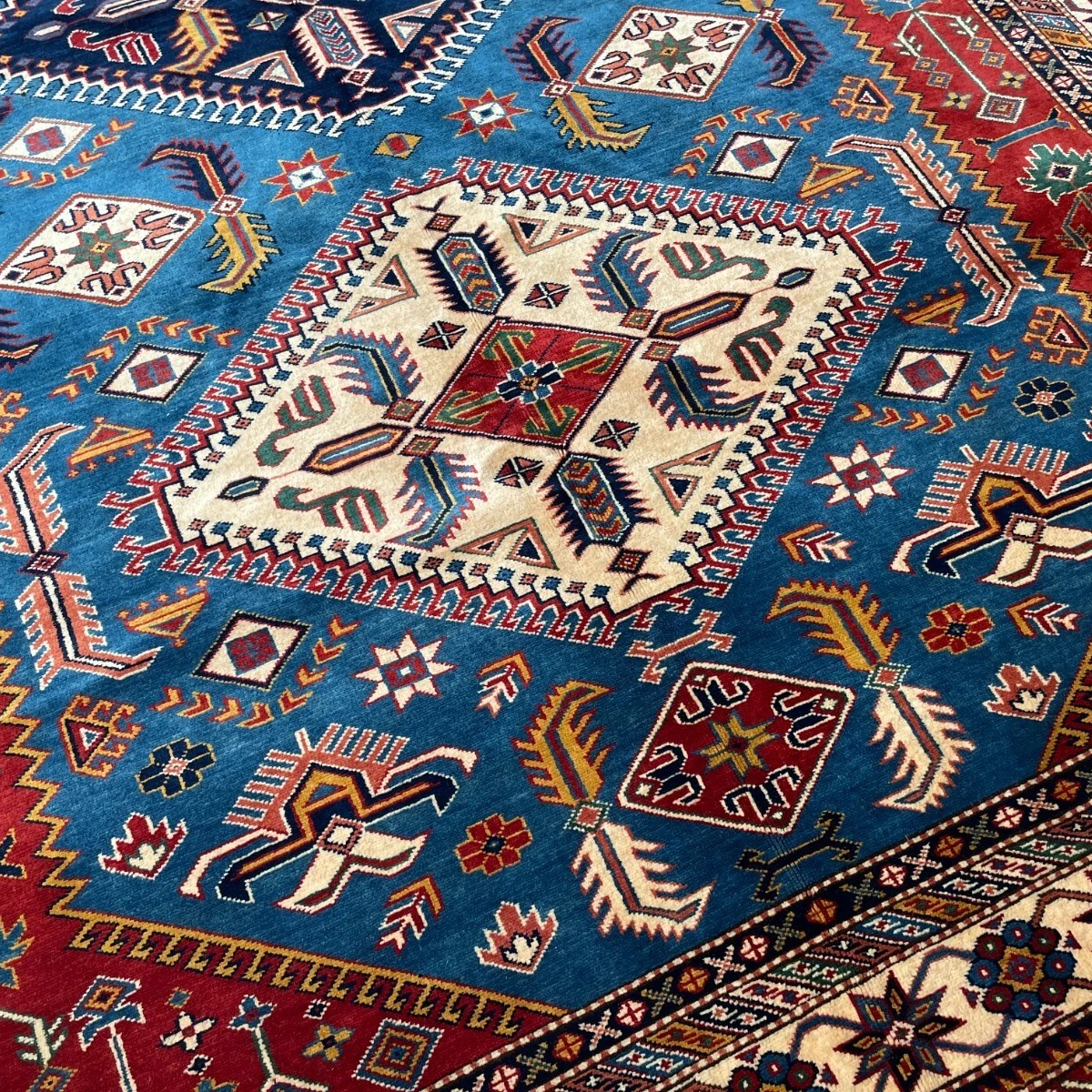 303 x 216 cm | Afghan Super Kazak Rug