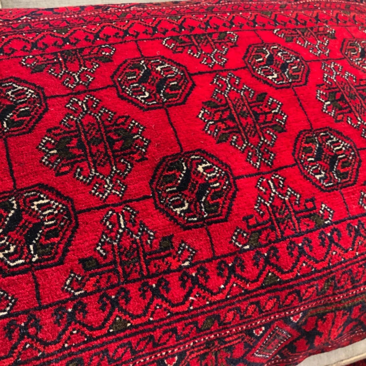 Afghan Mawri Gul Pile Cushion Cover