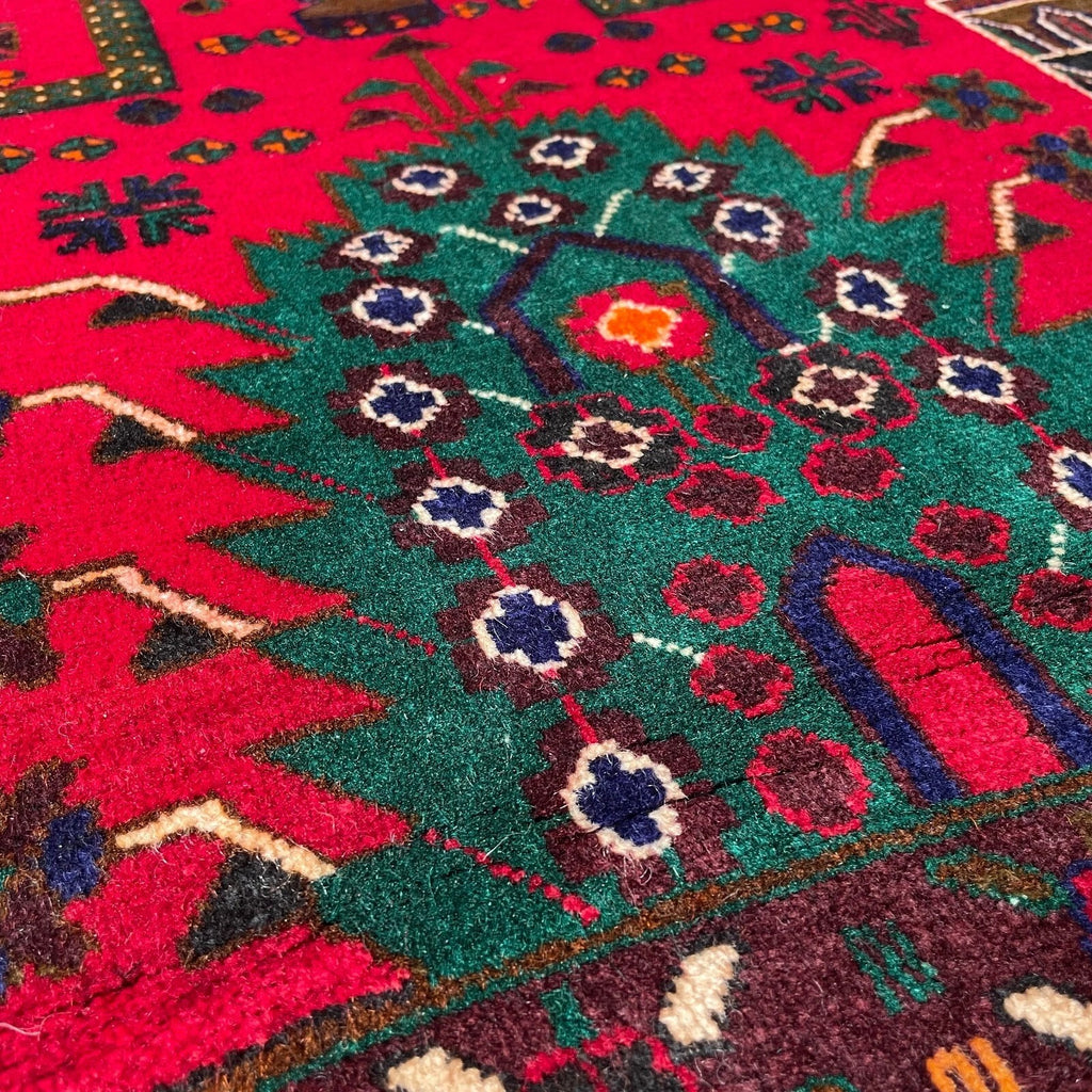 Afghan Herati Baluch Rug (Old 1980)