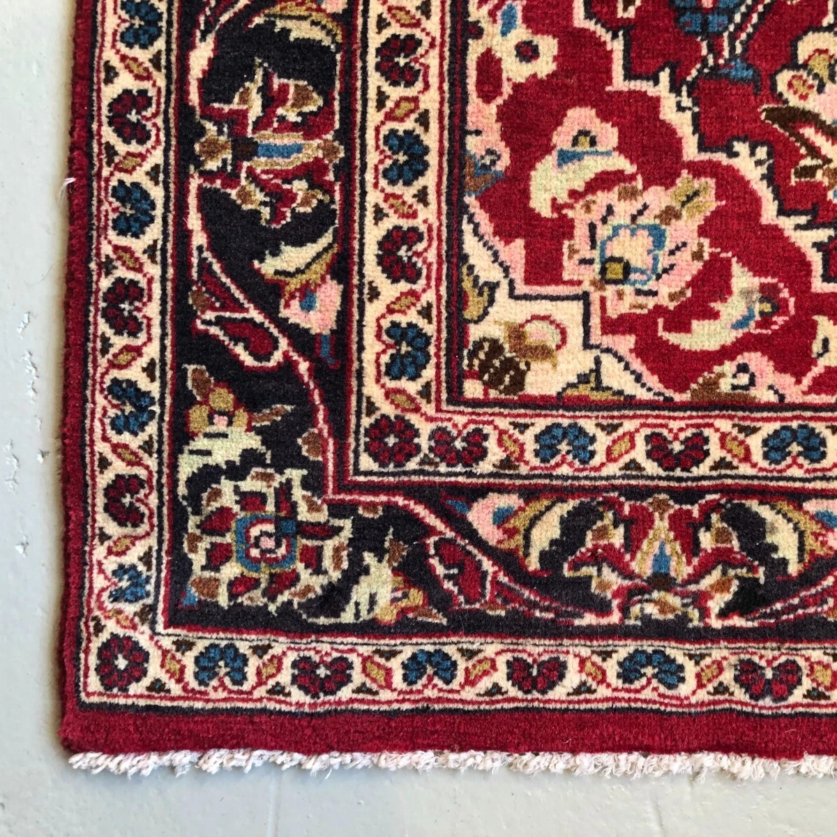 Old Persian Kashan Rug c. 1980