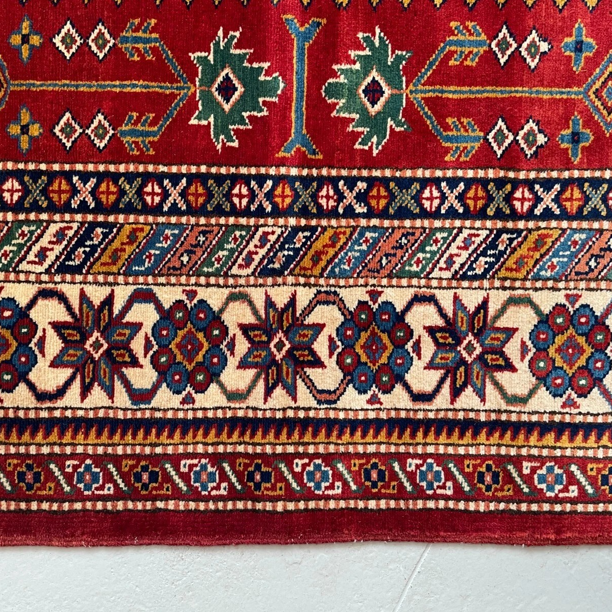 303 x 216 cm | Afghan Super Kazak Rug