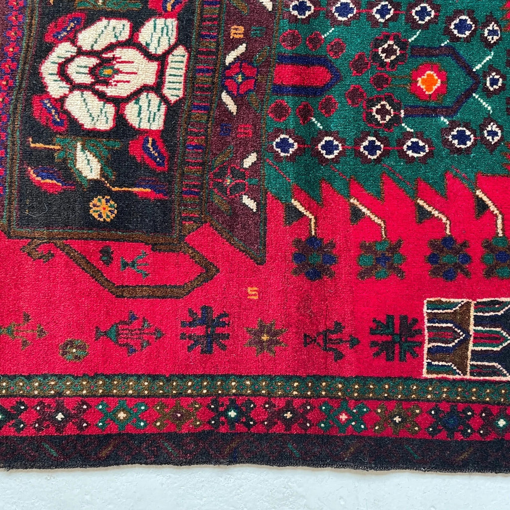 Afghan Herati Baluch Rug (Old 1980)