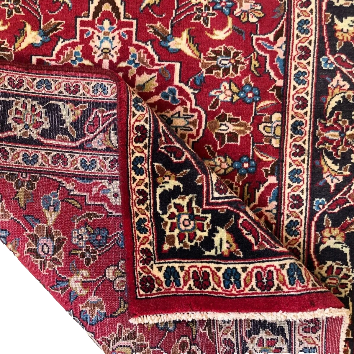 Old Persian Kashan Rug c. 1980