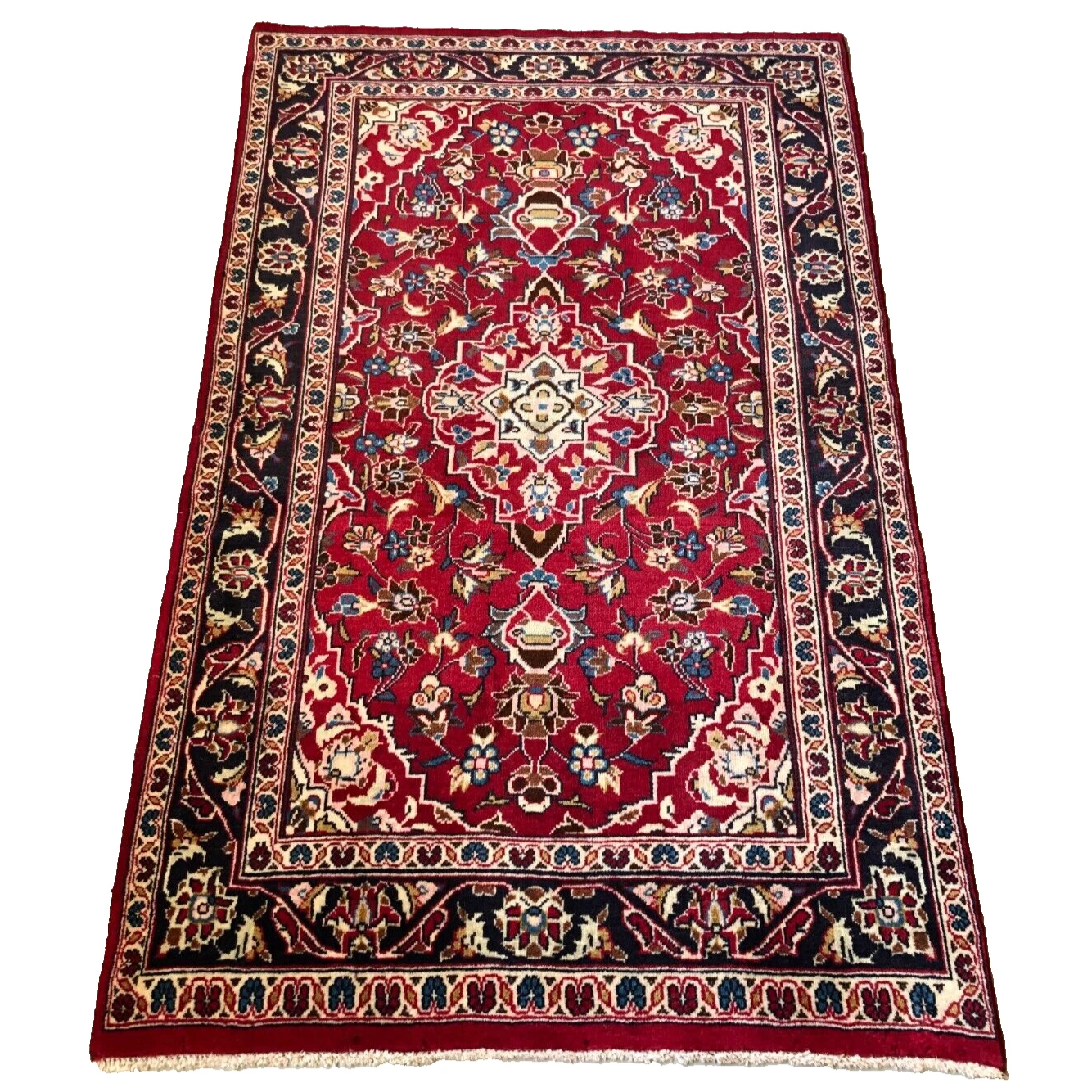 Old Persian Kashan Rug c. 1980