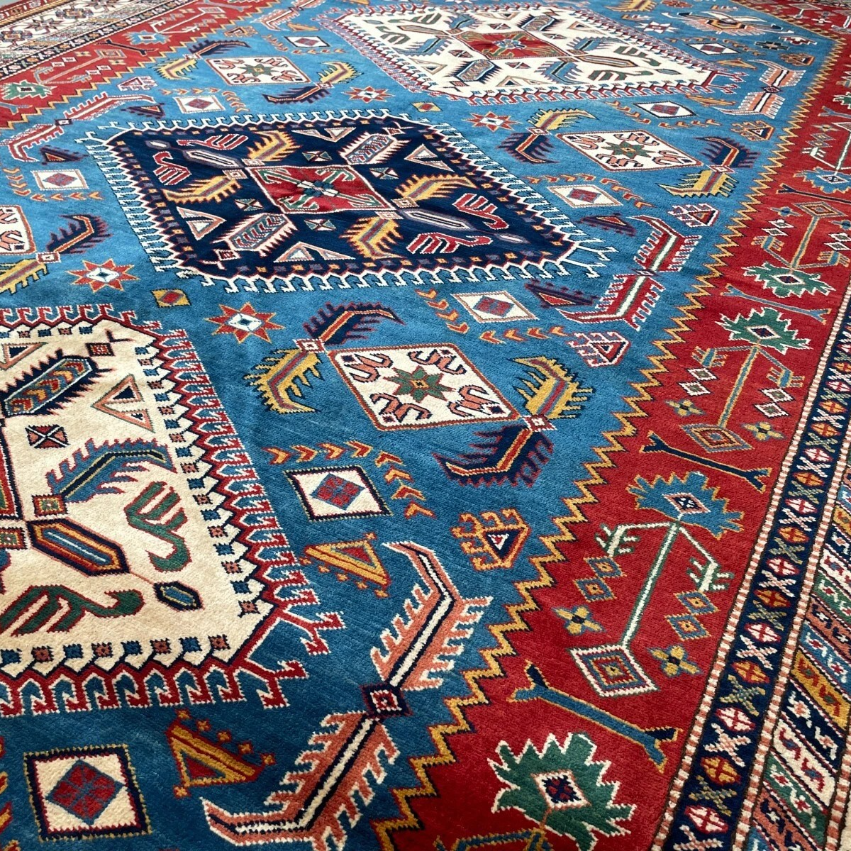 303 x 216 cm | Afghan Super Kazak Rug