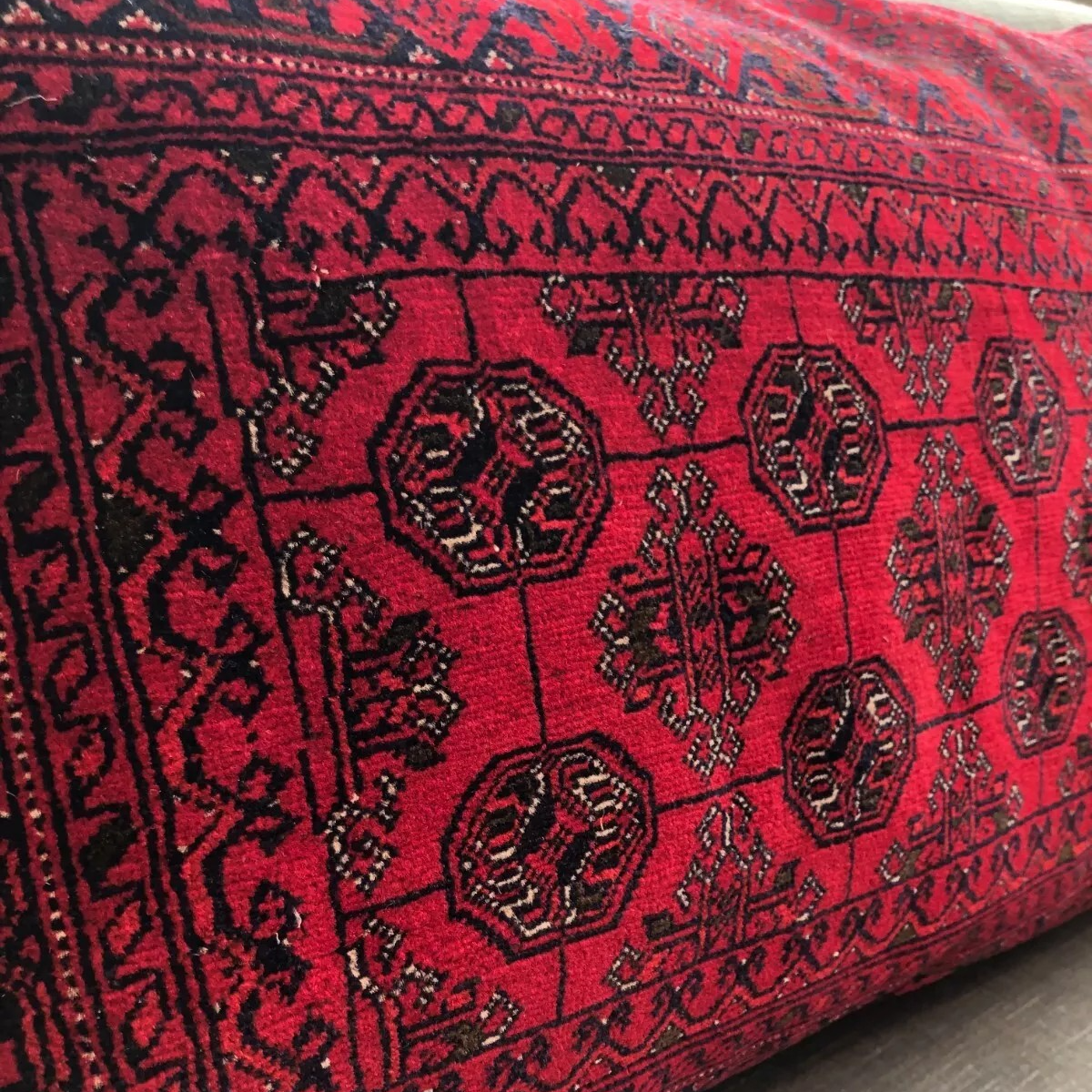 Afghan Mawri Gul Pile Cushion Cover