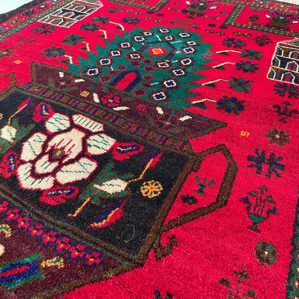 Afghan Herati Baluch Rug (Old 1980)